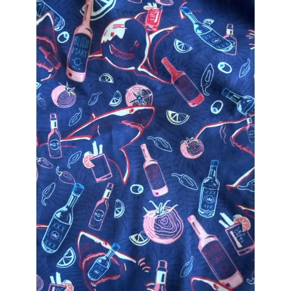 Peter Millar Seaside Mesh Liner Blue Shark Martini Swimtrunk Size M *EUC